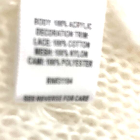New Direction Petite Lace Sweater XLP Womens White Knit Pullover Fairy Soft Boxy - Picture 8 of 9